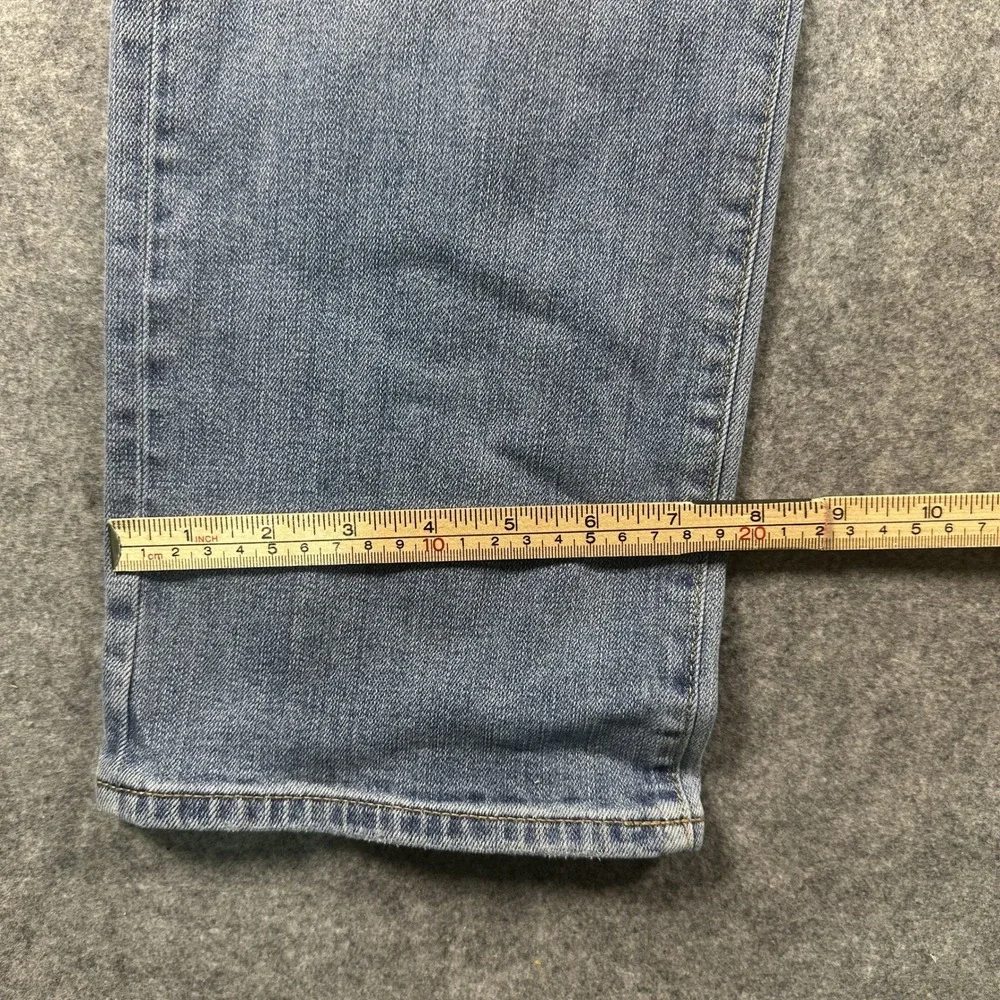 Aeropostale Athletic‎ Straight Jeans 31/30 Blue Light Wash Stretch Denim